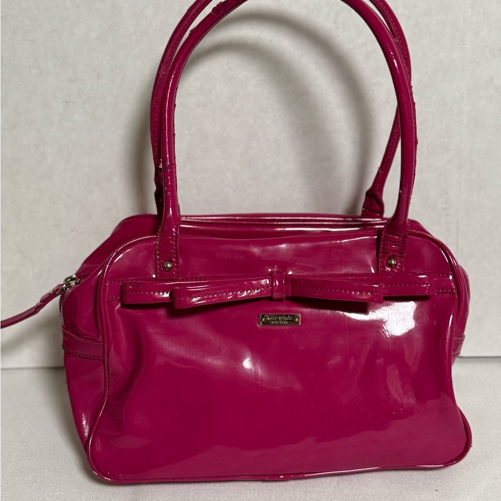 Kate Spade Fuschia Pink Patent Leather Shoulder Purse Handbag - Well Loved
